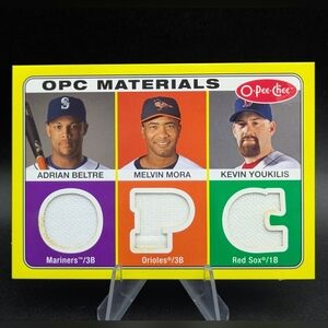 2009 O-Pee-Chee OPC Materials Adrian Beltre Melvin Mora Kevin Youkilis #OPC-BMY